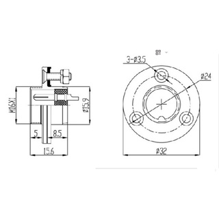 Bộ giắc cắm đực cái m16 2 - 9 chân