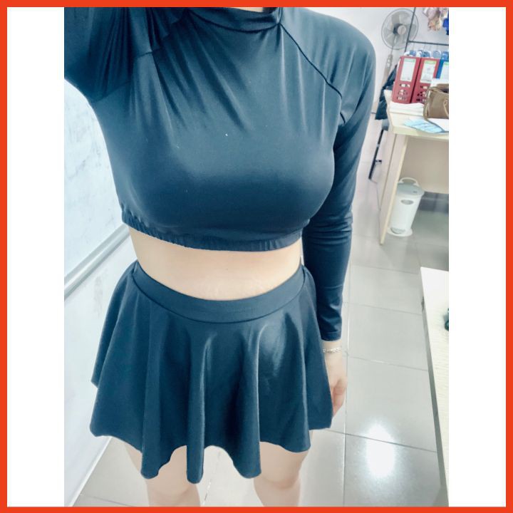 Bikini 2 Mảnh Dài Tay Che Nắng Hàn Quốc Áo Tắm Nữ Đi Biển Mùa Hè SV2M0DT