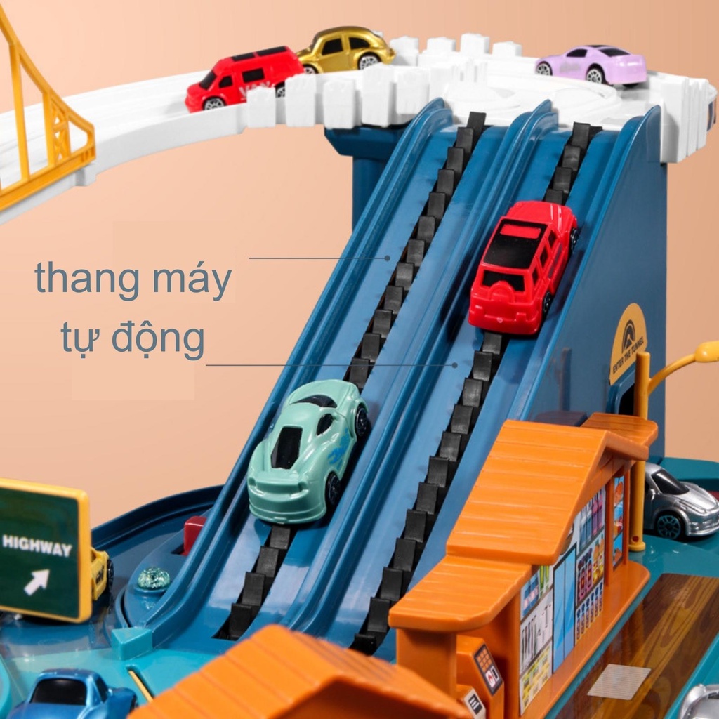 Ô tô đồ chơi cho bé phiên bản cao cấp lắp ráp đường đua thông minh, đồ chơi phát triển tư duy cho trẻ em BOBIKIDS OT06