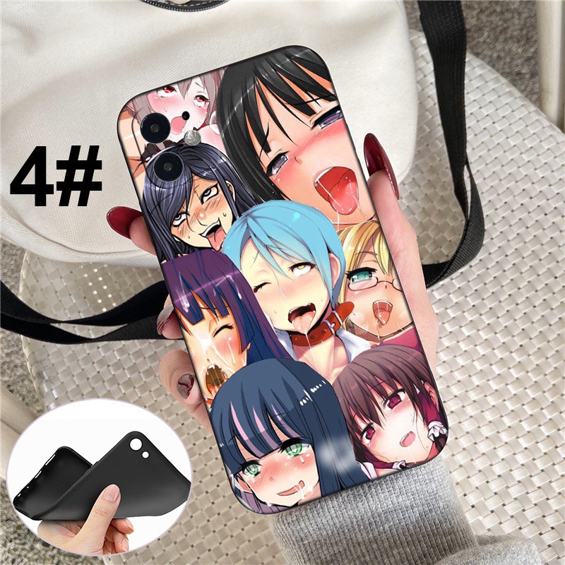 iPhone XR X Xs Max 7 8 6s 6 Plus 7+ 8+ 5 5s SE 2020 Soft Silicone Cover Phone Case Casing GR2 Ahegao Anime