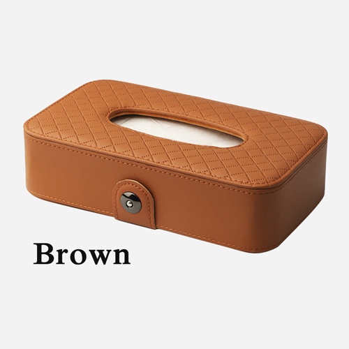 (Hàng Có Sẵn) Hộp Đựng Khăn Giấy Bằng Da Gắn Tấm Che Nắng Ghế Sau Xe Hơi / Tàu Thuyền Đa Năng