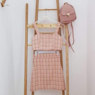 Set váy 2 dây caro ( có bán lẻ )