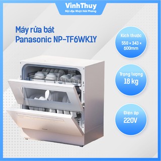 Máy rửa bát Panasonic NP-TF6WK1Y, máy rửa bát chính hãng