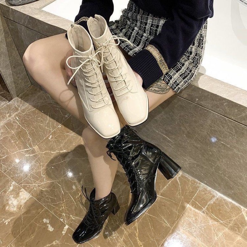 [SẴN -LOẠI 1] Bốt nữ Amel Boots đế cao da bóng cá tính dễ phối đồ trẻ trung hót hít | WebRaoVat - webraovat.net.vn