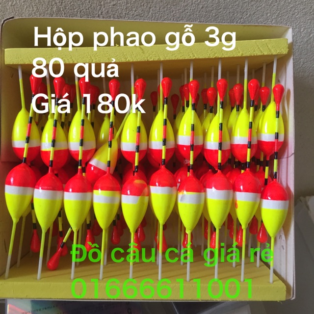 Hộp phao đơn - phao gỗ 3g