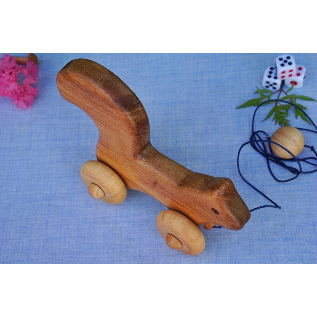 Đồ chơi xe sóc bằng gỗ tự nhiên, đồ chơi gỗ, đồ handmade, quà sinh nhật cho trẻ, đồ lưu niệm, in FREE lazer thông tin.