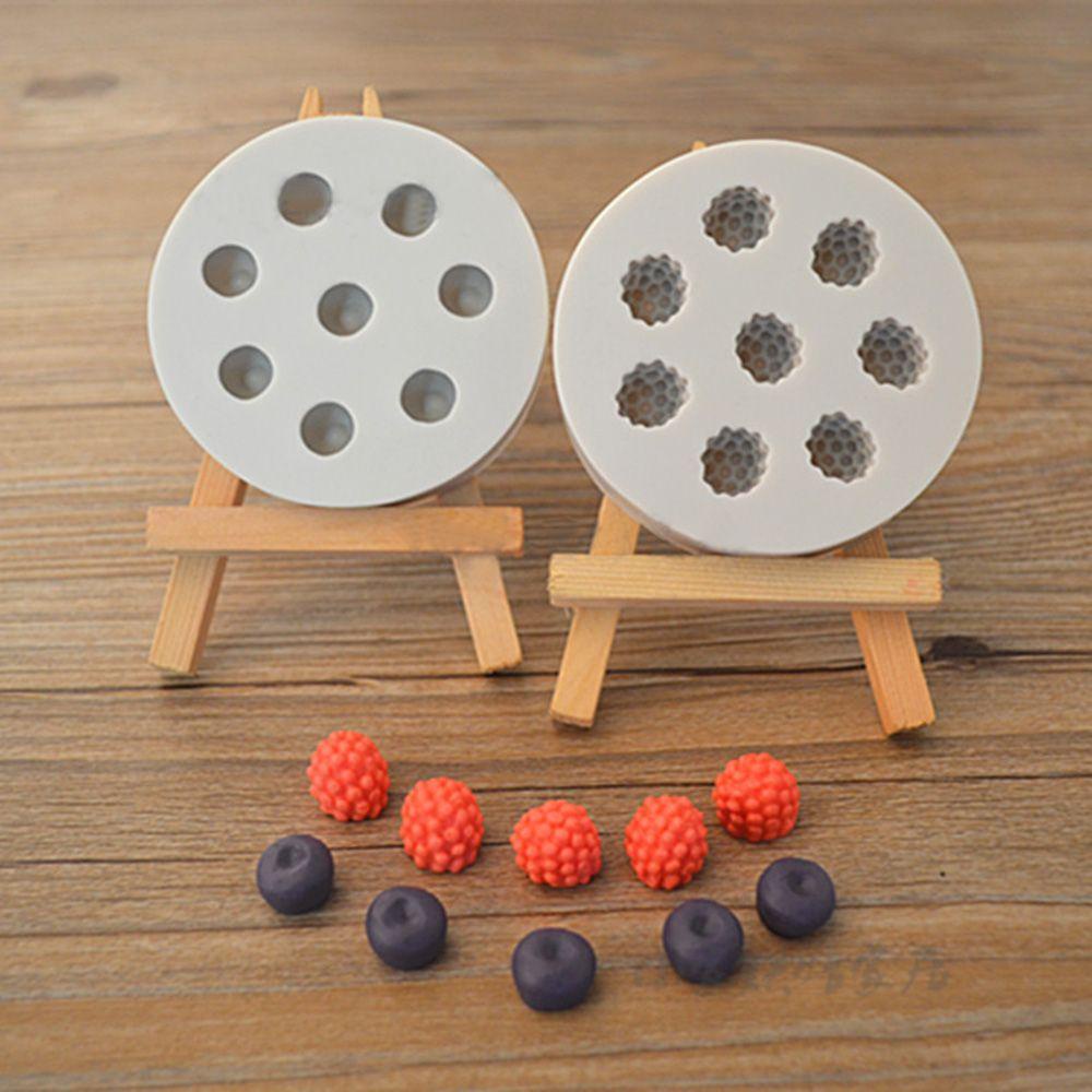 LEISURE Khuôn Làm Bánh Chất Liệu Silicone Hình Quả Việt Quất Dễ Thương
