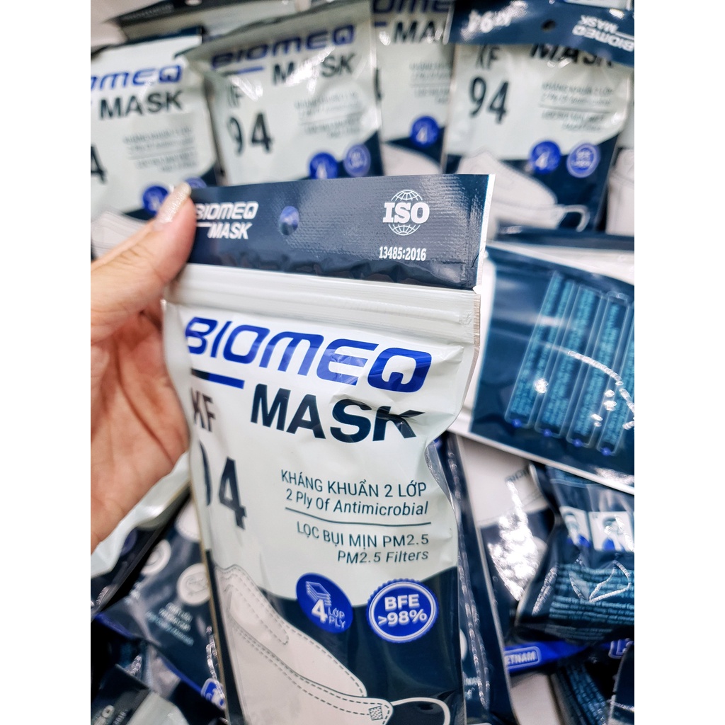 COMBO 50 - 100 cái Khẩu trang 4 lớp KF94 BIOMEQ  - Bịch 10 cái