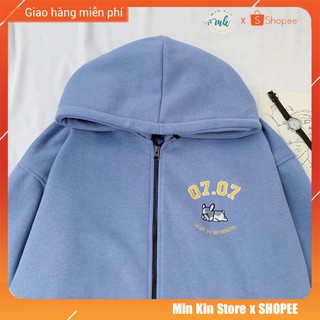 ÁO HOODIE - ÁO HOODIE ZIP LAZY PUPPY { Ảnh thật }