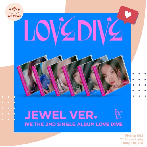 Bộ đồ chơi giấy nghệ thuật LOVE DIVE, trữ tình tím mộng mơ | IVE | Hàng chính hãng (ngẫu nhiên bìa thành viên