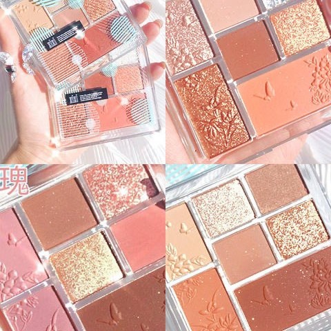 Bảng mắt XIXI mèo xinh xắn bền màu Hello Kitty Gude Maoning 3 Color Eyeshadow Palette XIXI40 tạo khối bắt sáng