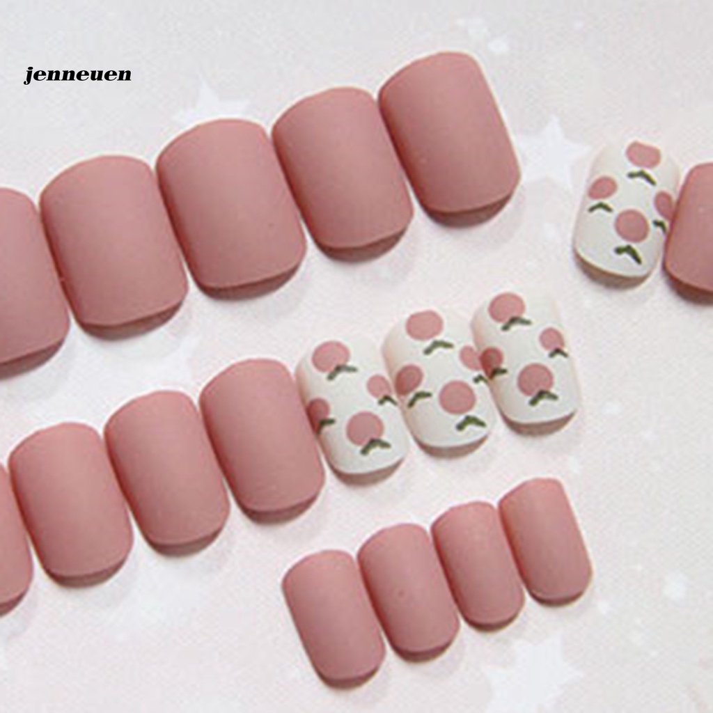 [Hàng mới về] Móng tay giả kèm keo dán thiết kế tinh tế cho nữ