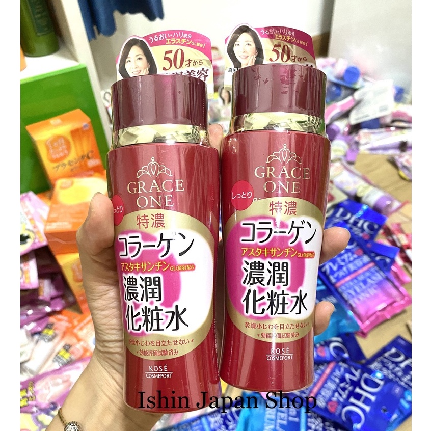 Nước hoa hồng Kose Grace One Collagen Nhật Bản cho phụ nữ trung niên