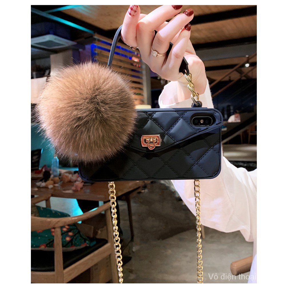 Ốp điện thoại silicon mềm kiểu ví đựng tiền xu có dây đeo thích hợp cho Apple iPhone 8 plus 12 pro xs max 11 12