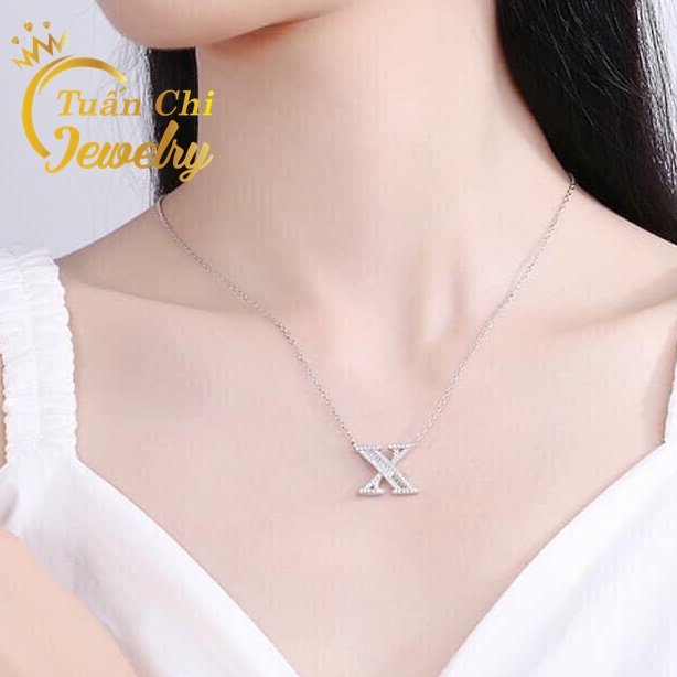 ♥MẪU HOT♥ Vòng Cổ Nữ, Mặt Dây Chuyền Bạc Kiểu Chữ Cái Theo Tên Cực Xinh Và Ý Nghĩa