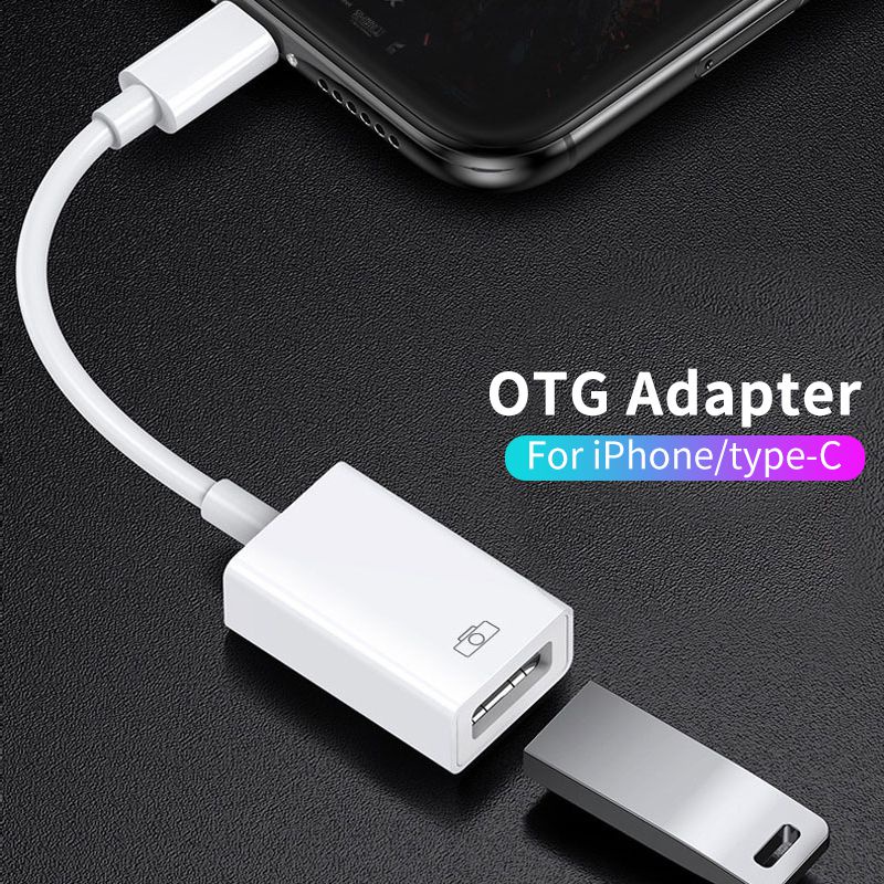 Đầu Đọc Thẻ Nhớ OTG Cho IOS Sang USB 3.0 iPhone 13 12 Pro Max iPad IOS Type C