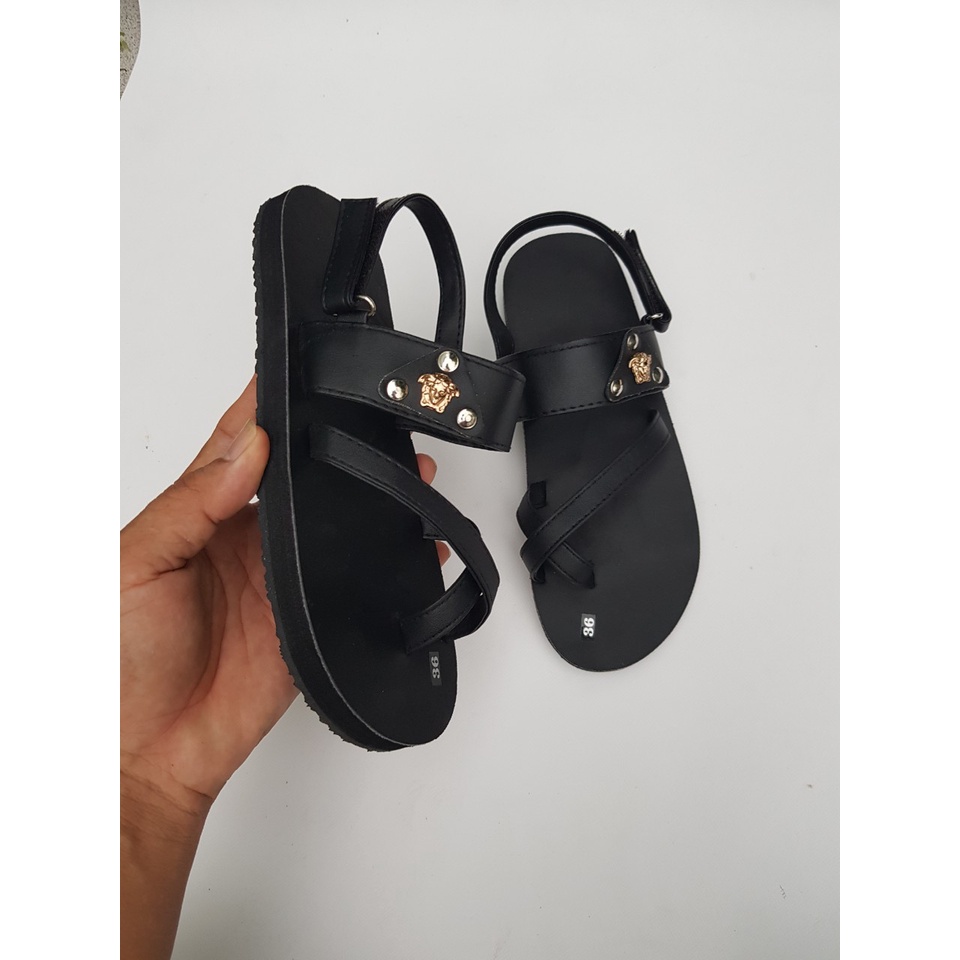 xăng đan nam nữ sandal đồng nai đế đen quai đen size từ 34 nữ đến 43 nam