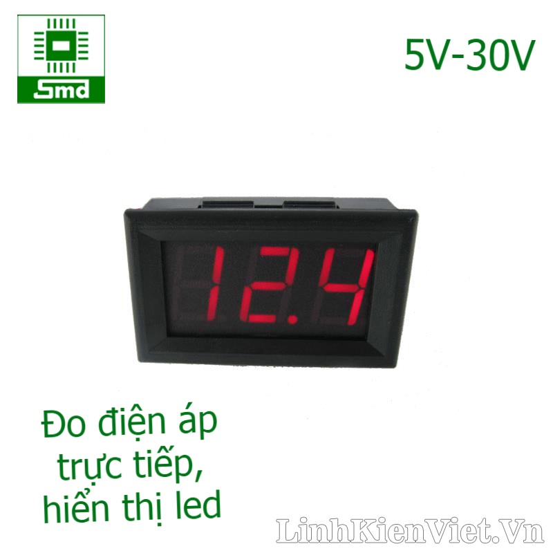 Vôn kế led 0.56, Đồng Hồ Led Báo vôn DC, Đo Điện Áp Một Chiều  inch Volmeter  Báo điện áp DC đo áp acquy 12V  báo nguồn