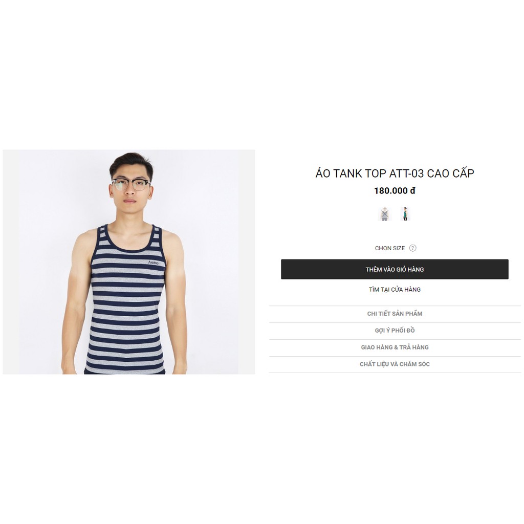 ÁO TANK TOP ATT-03 CAO CẤP 180.000 đ