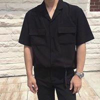 [ FREE SHIP 99K] ÁO SƠ MI CỔ VEST TAY NGẮN CÓ TÚI UNISEX