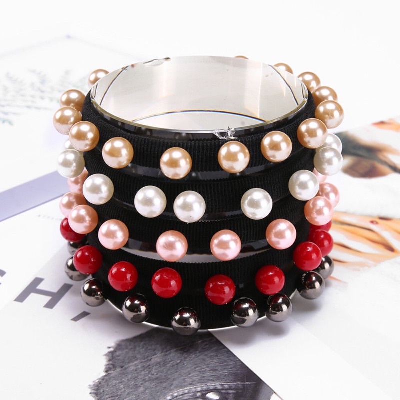 Chun buộc tóc đính đá nhân tạo thời trang cho nữ