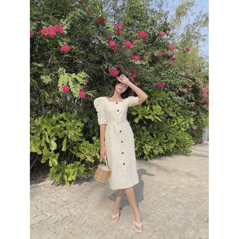 Cece dress - Đầm dáng suông đính nút - Thiết kế bởi IAMCOCO.OFFICIAL