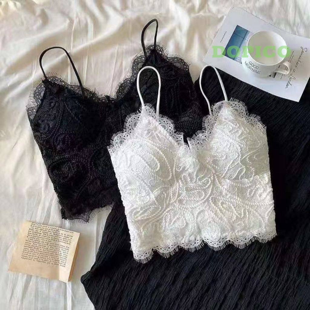 Áo bra ren dài 2 dây nữ đẹp, áo lót không gọng nữ quyến rủ DOPICO B379