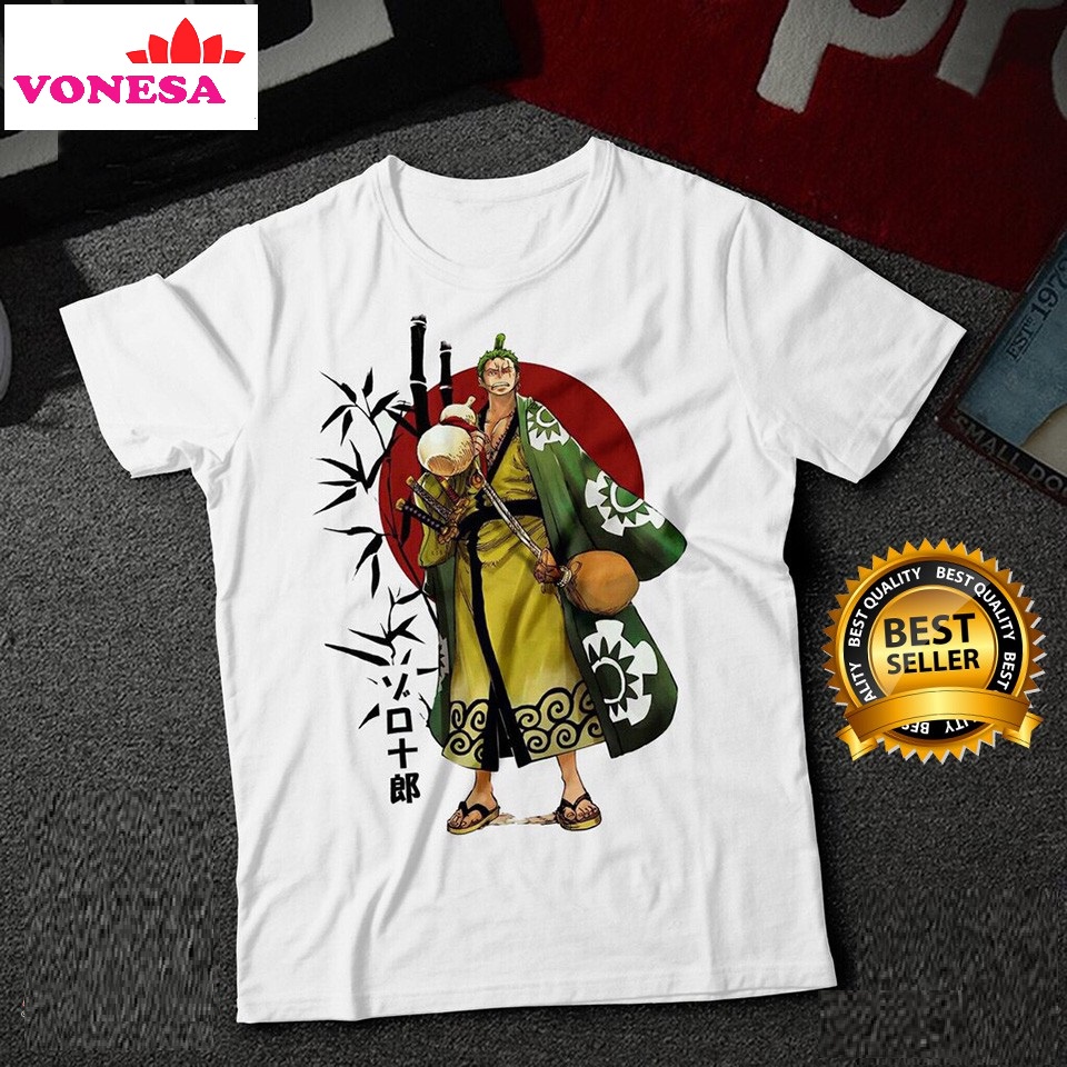 ÁO PHÔNG RORONOA ZORO ONE PIECE CỰC ĐẸP | ÁO THUN ĐẢO HẢI TẶC (Ảnh thật)