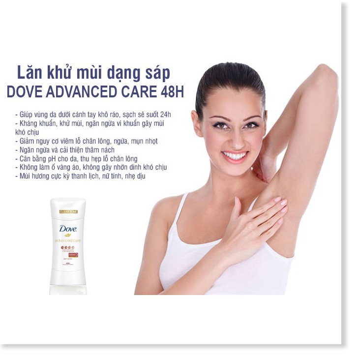 [Mã chiết khấu giảm giá mỹ phẩm sỉ chính hãng] Lăn Khử Mùi Dove Advanced Care 48h