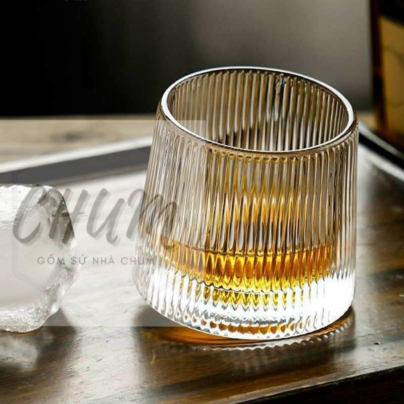 Cốc thủy tinh,cốc đựng nước, đựng trà, cafe, bày trang trí Đế Quay siêu sang chảnh C10 C11