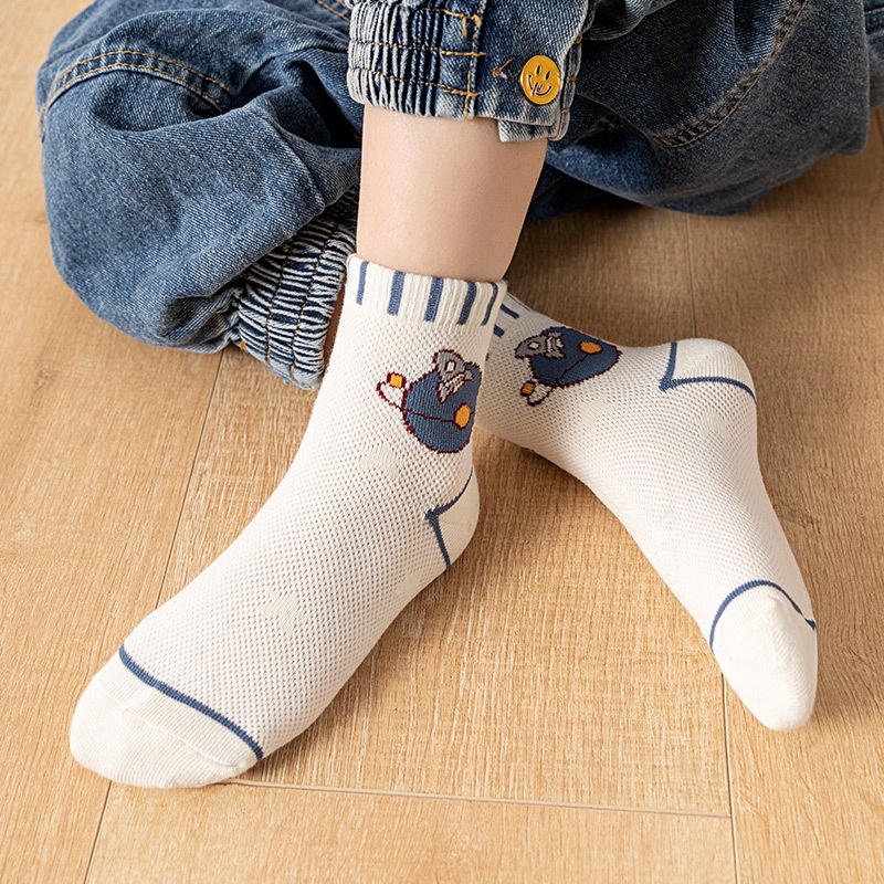 Vớ Lưới Mỏng Thoáng Khí Họa Tiết Phi Hành Gia Hoạt Hình Đáng Yêu Cho Trẻ Em