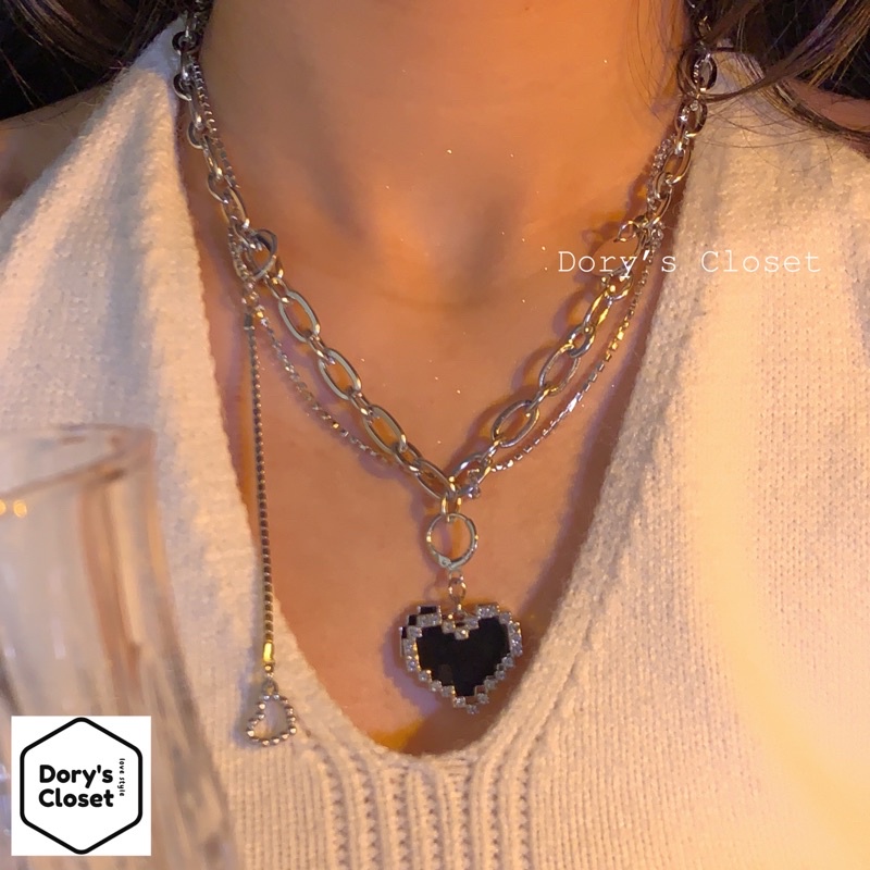 Vòng cổ dây chuyền hình trái tim cá tính quyến rũ dành cho nữ Dory’s Closet