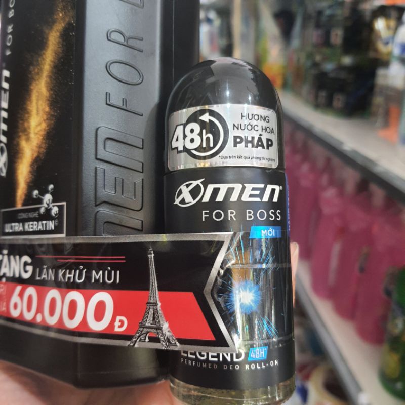 Dầu Gội Nước Hoa X-Men For Boss Luxury (650g) tặng chai lăn khử mùi Xmen For boss