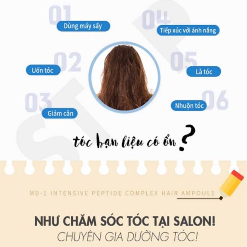 {CHÍNH HÃNG MEDB}TINH CHẤT PHỤC HỒI TÓC HƯ TỔN  MD:1 NHẬP KHẨU HÀN QUỐC HỘP 20 GÓI