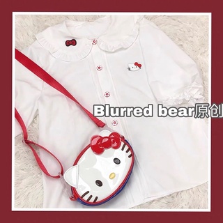 blouse thêu hình hello kitty hãng blurred bear