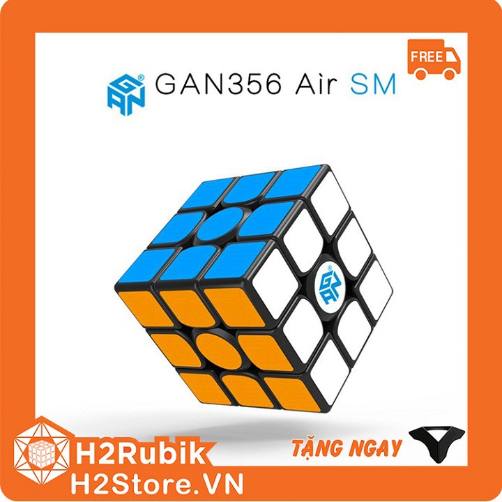 Rubik 3x3 GAN AIR SM có nam châm sẵn viền đen