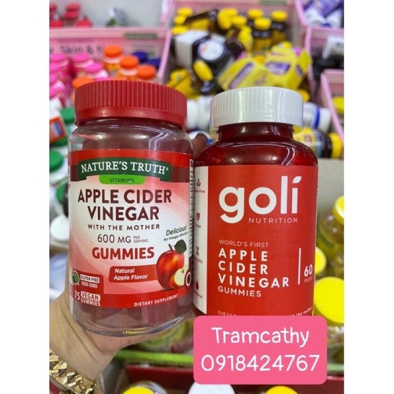 Kẹo giấm táo Goli 60 viên GOLI Apple Cider Vinegar Gummies