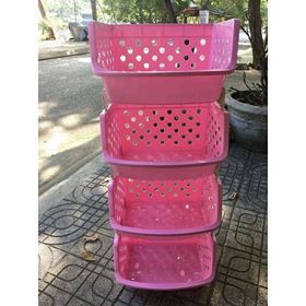 Kệ Rổ Nhựa Đựng Đồ Đa Năng 4 Tầng
