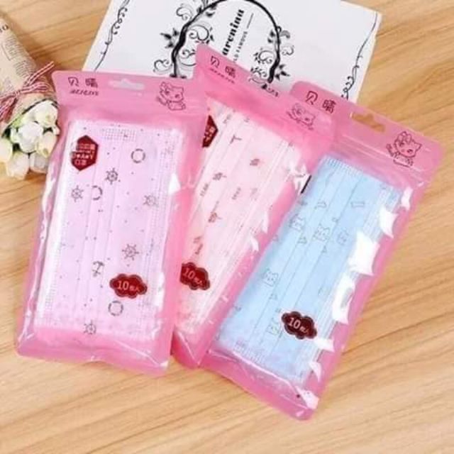 Combo 10 khẩu trang y tế người lớn in hình kute | BigBuy360 - bigbuy360.vn