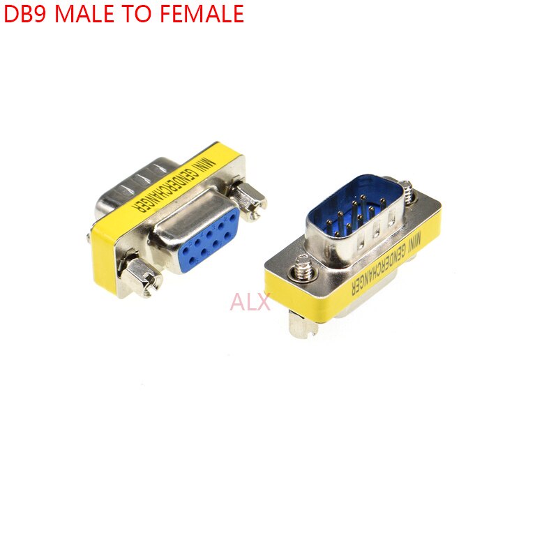 2pcs DB9 DB15 DB25 DB37 9/15/25/37 pin female to female/male to male RS232 serial port com CONNECTOR Mini Gender Changer adapter