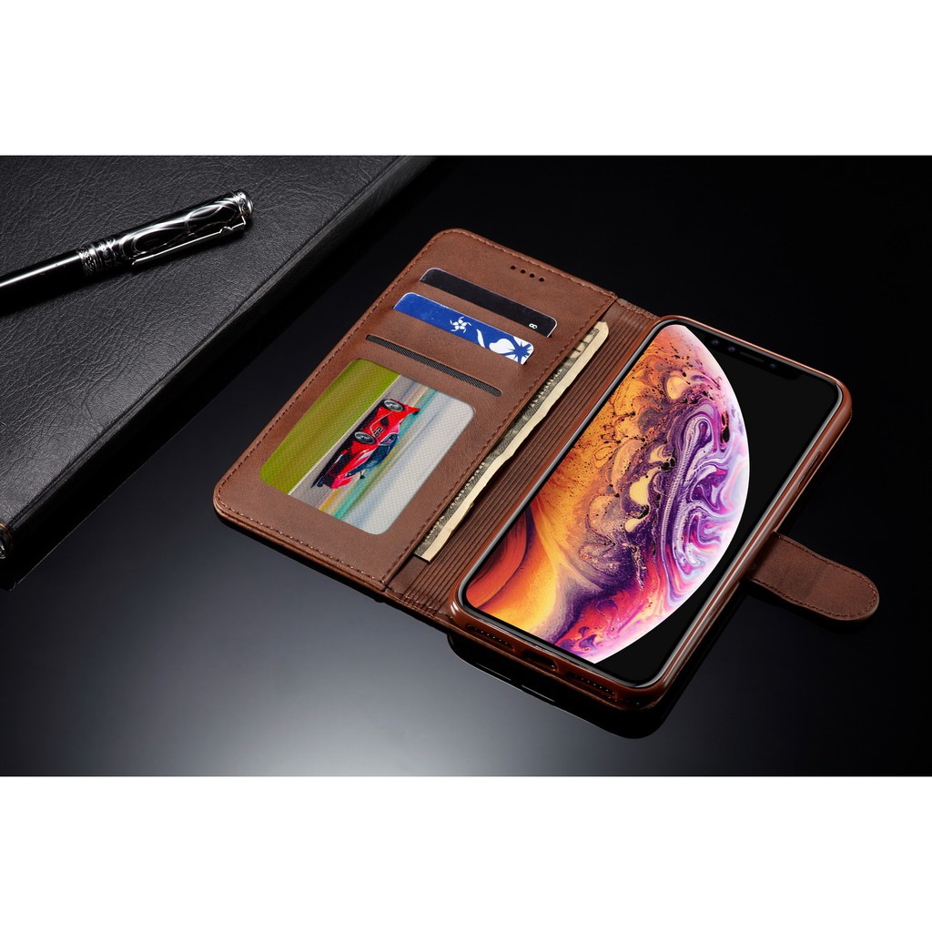 Bao da điện thoại màu trơn sang trọng cho iPhone X/XS XR XS MAX | BigBuy360 - bigbuy360.vn