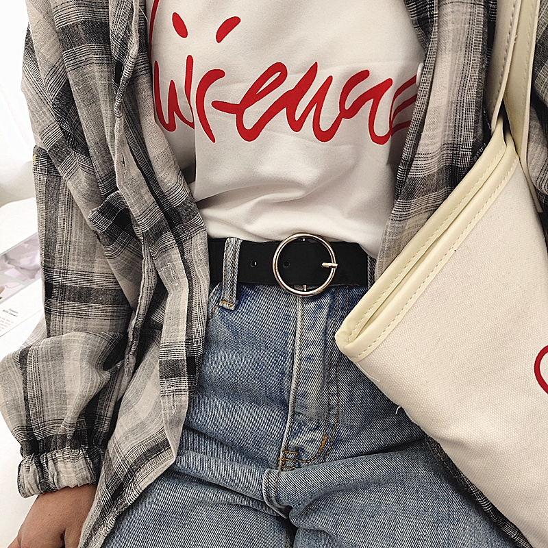 Thắt Lưng Da Kiểu Dáng Đơn Giản Thời Trang Cho Nữ