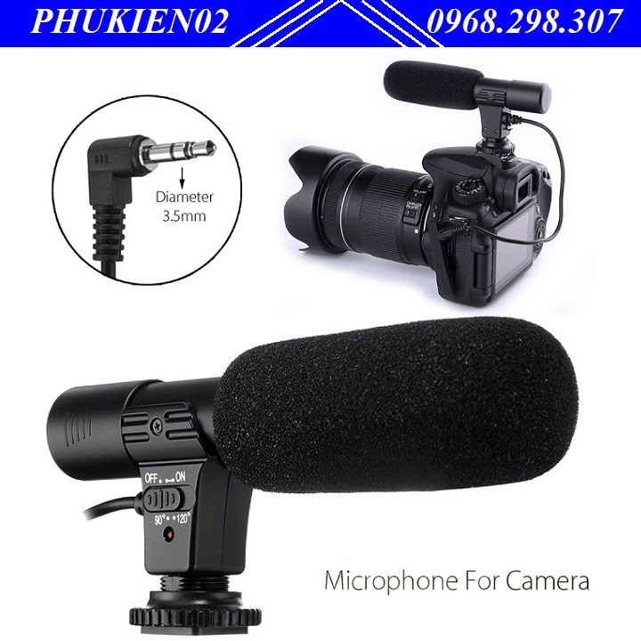 MICRO THU ÂM SIDANDE MIC-01 DÙNG CHO MÁY ẢNH, MÁY QUAY PHIM