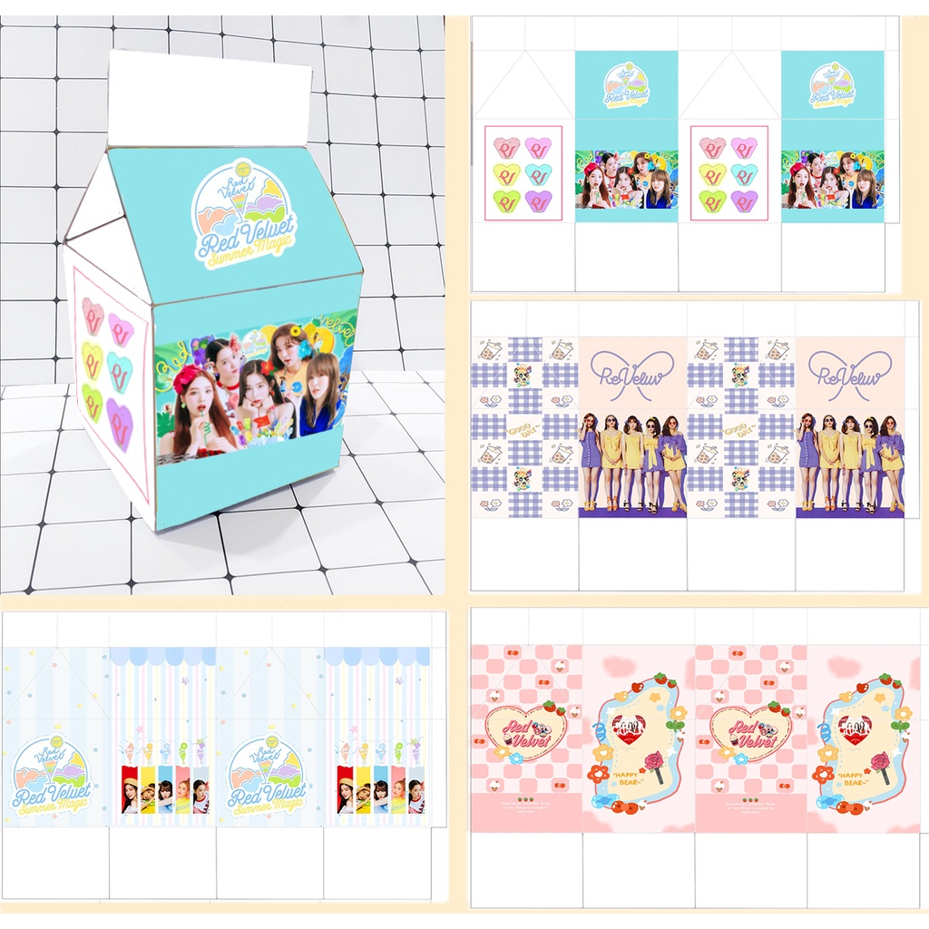 Hộp quà GOT7 MAMAMOO ITZY RED VELVET HQSI44 hộp quà hộp sữa cute hộp dễ thương idol kpop 18*10*10cm