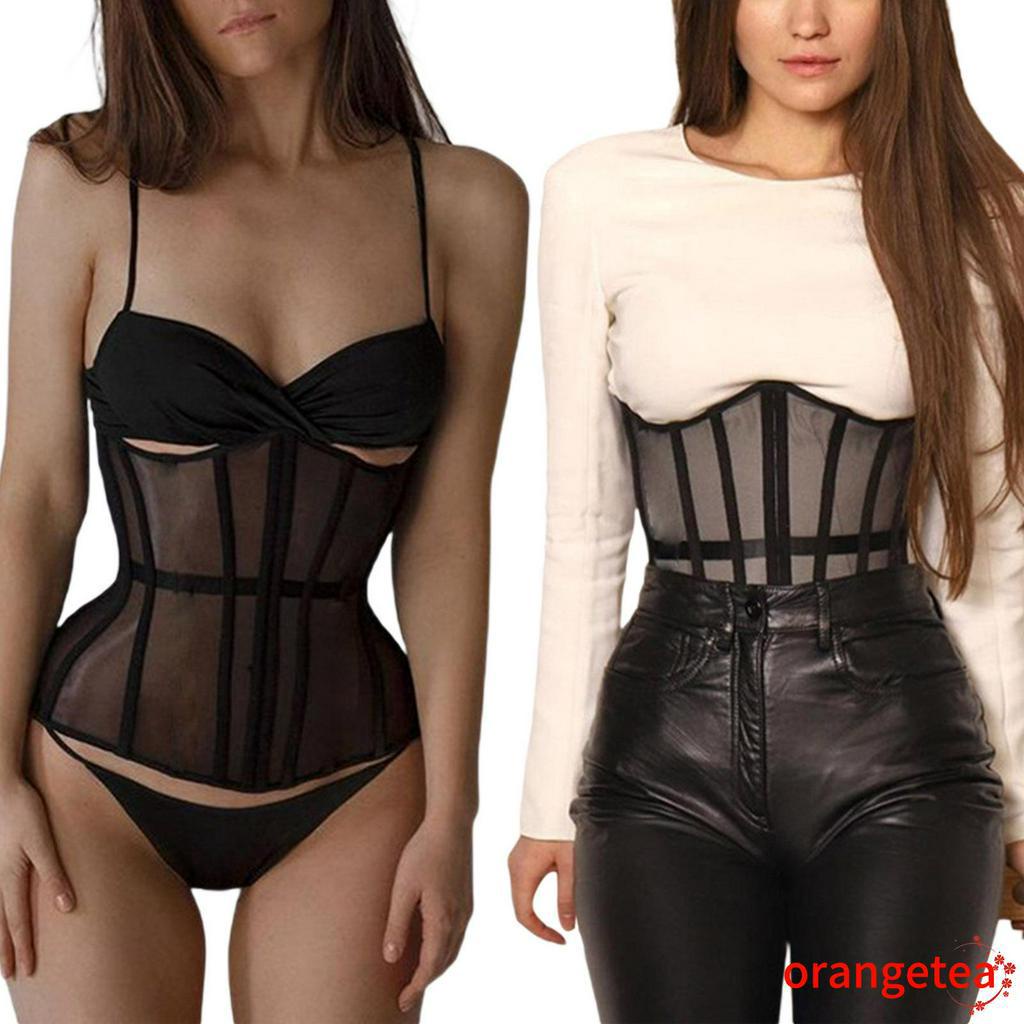 Đai Nịt Bụng Lưới Ngắn Màu Sắc Thời Trang Gợi Cảm Cho Nữ