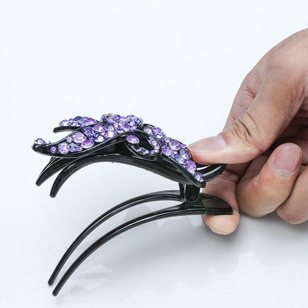 ANEMONE Kẹp Tóc Đính Đá Lấp Lánh Phong Cách Vintage Giá Đỡ