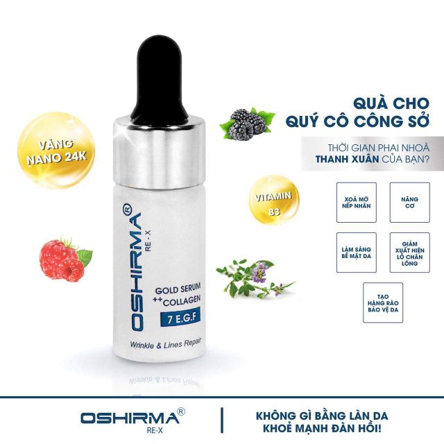 Serum Collagen Vàng 24K Oshirma 12ml