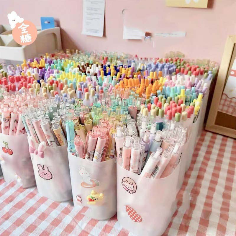 Set 30 Bút Mực Gel Ngòi 0.5 Màu Đen Thiết Kế Xinh Xắn Tiện Dụng Cho Học Sinh