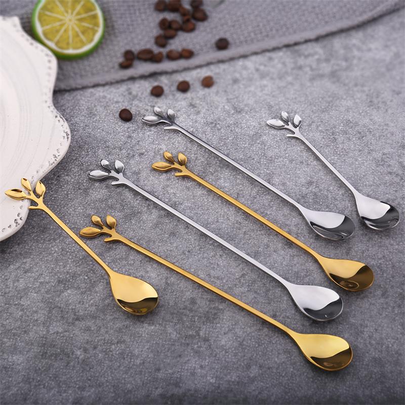 Muỗng Cà Phê Bằng Thép Không Gỉ Kích Thước 18.5Cm Màu Sắc