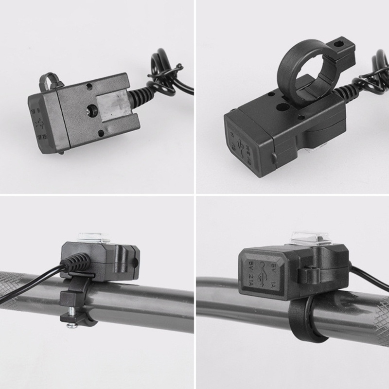 Bộ Sạc USB Kép 9-24v 1.0A 2.1A Cho Xe Mô Tô / Tàu Thuyền